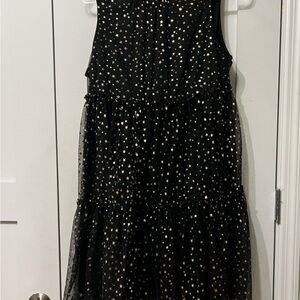 POPSUGAR Black and Gold Star Dress
